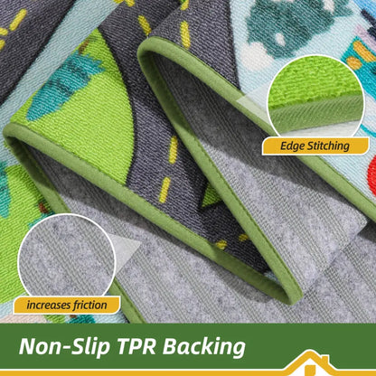 Non-Slip Car Spring City Play Rug