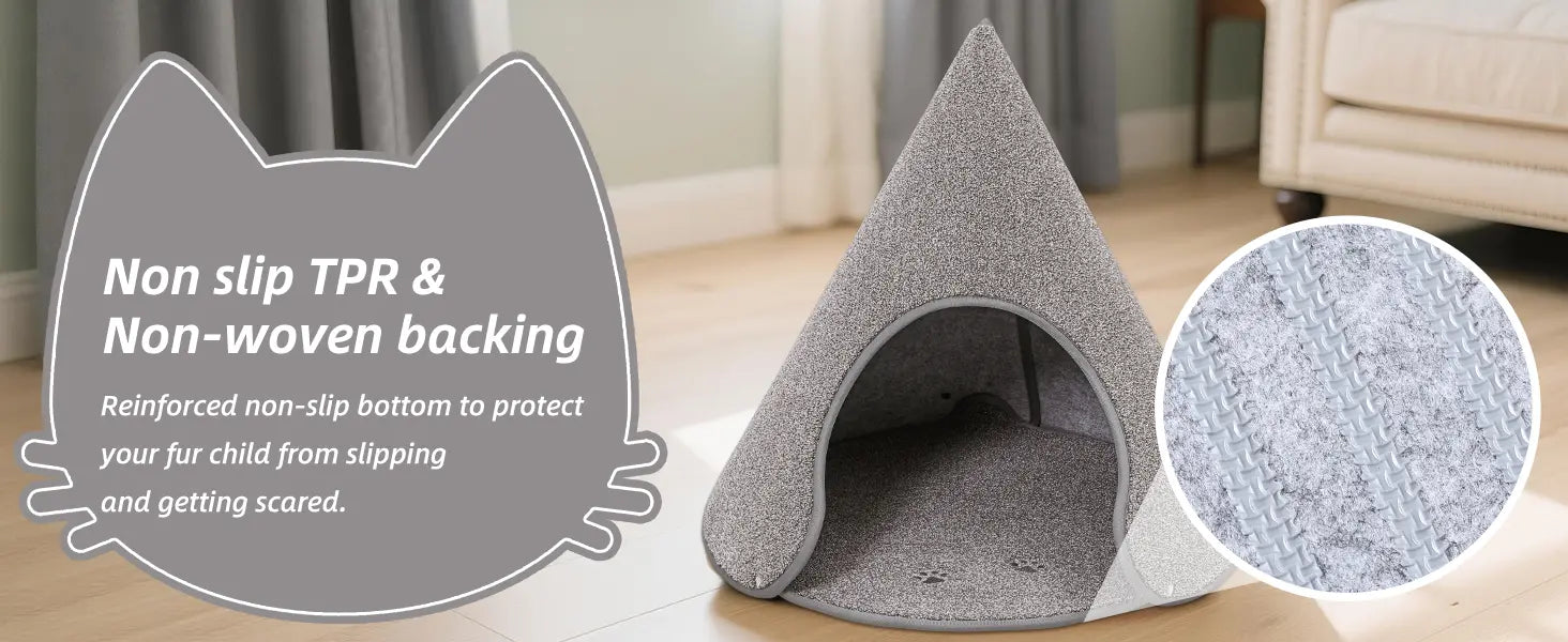 Non Slip TPR Non-Woven Backing Pet Cave Bed