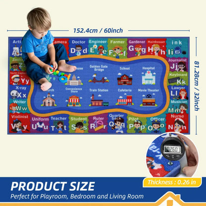 Size Dimension of 32x60 ABC Kids Rug Carpet Playmat