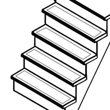 Size Reference Diagram - 8x30 Stair Treads Set Usage Scenario