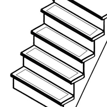 Size Reference Diagram - 9x28 Stair Treads Set Usage Scenario