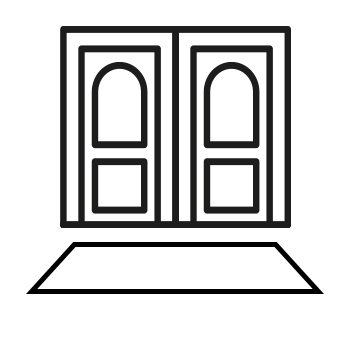 Size Reference Diagram - Double Door Mats for Spacious Entryways Usage Scenario