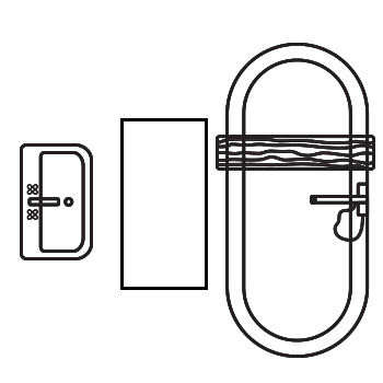 Size Reference Diagram - Large Bath Mat Set Usage Scenario