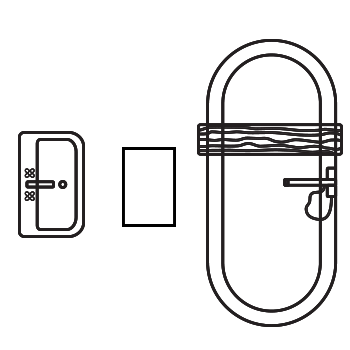 Size Reference Diagram - Small Bath Mat Set Usage Scenario