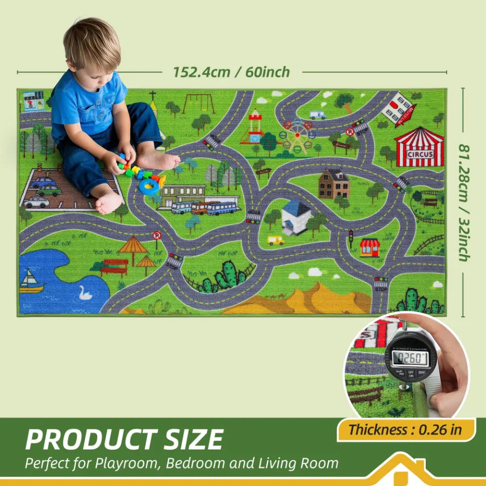 Size info of Community Road Carpet Playmat