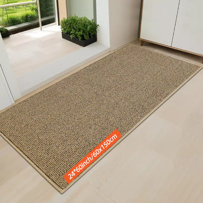 Size of 24x60 Beige Dirt Trapper Plain Double Door Entry Mat