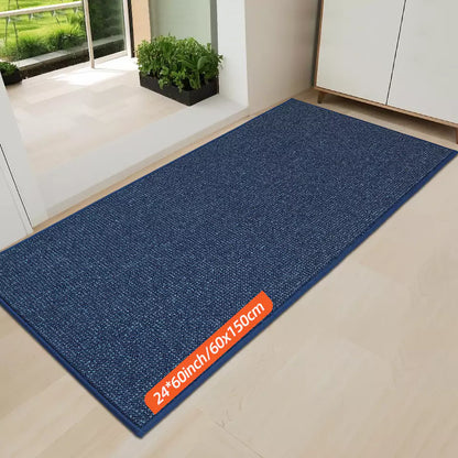 Size of 24x60 Blue Dirt Trapper Plain Double Door Entry Mat