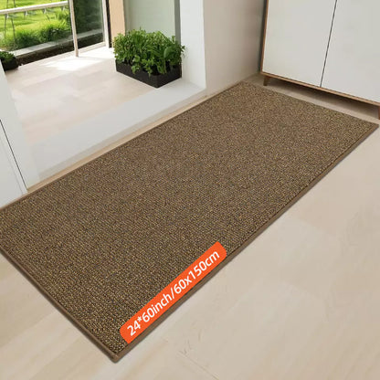 Size of 24x60 Brown Dirt Trapper Plain Double Door Entry Mat