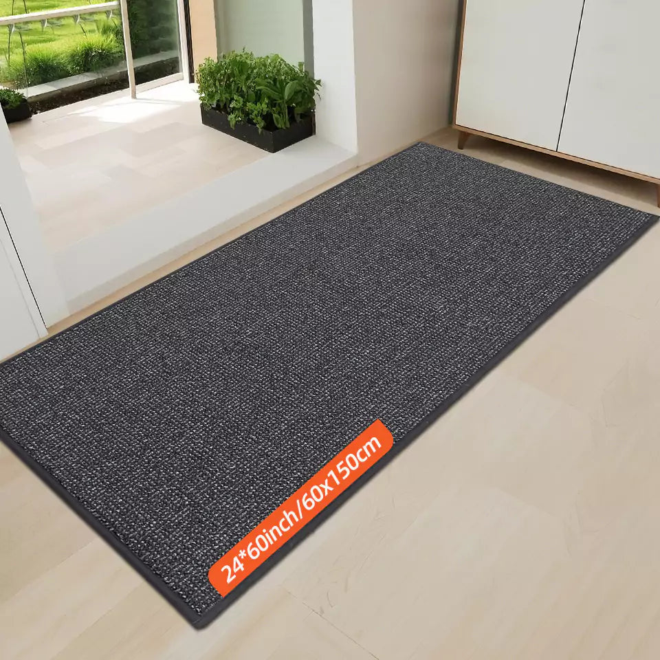 Size of 24x60 Charcoal Dirt Trapper Plain Double Door Entry Mat