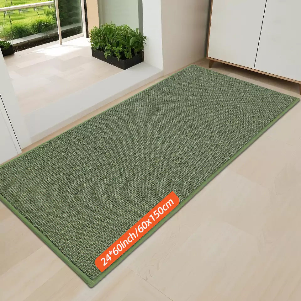 Size of 24x60 Green Dirt Trapper Plain Double Door Entry Mat