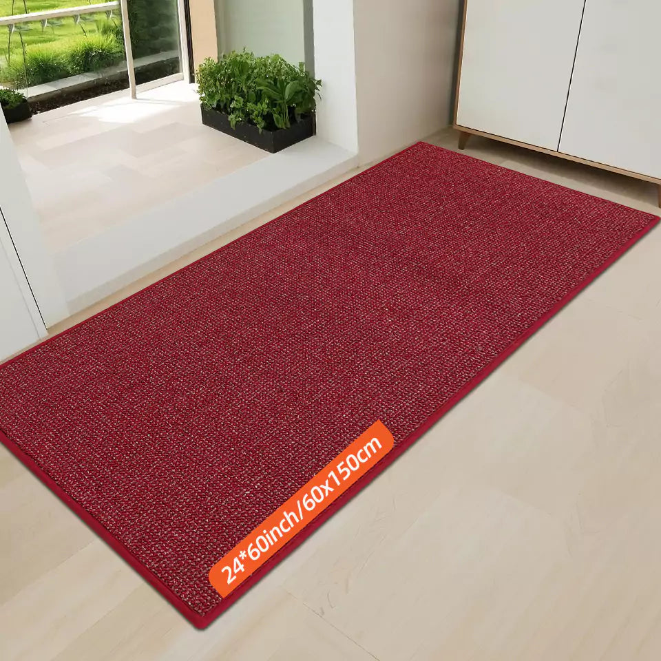 Size of 24x60 Red Dirt Trapper Plain Double Door Entry Mat