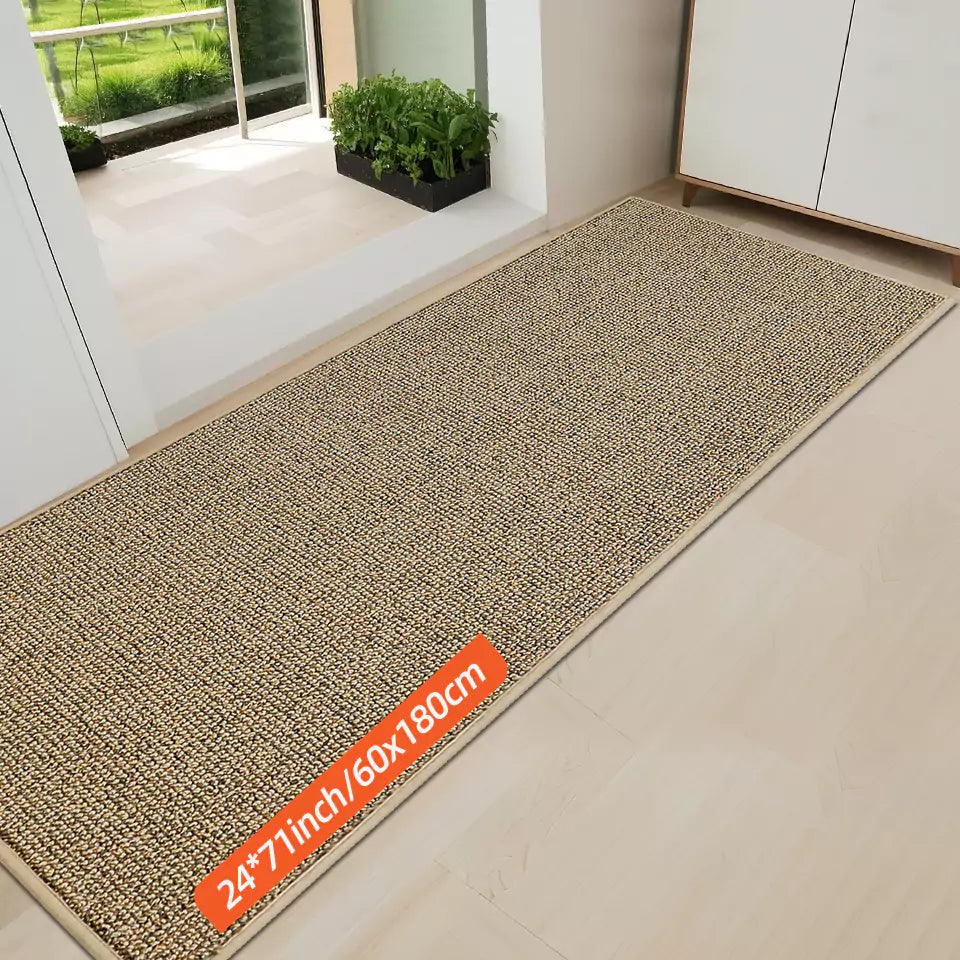 Size of 24x71 Beige Dirt Trapper Plain Double Door Entry Mat