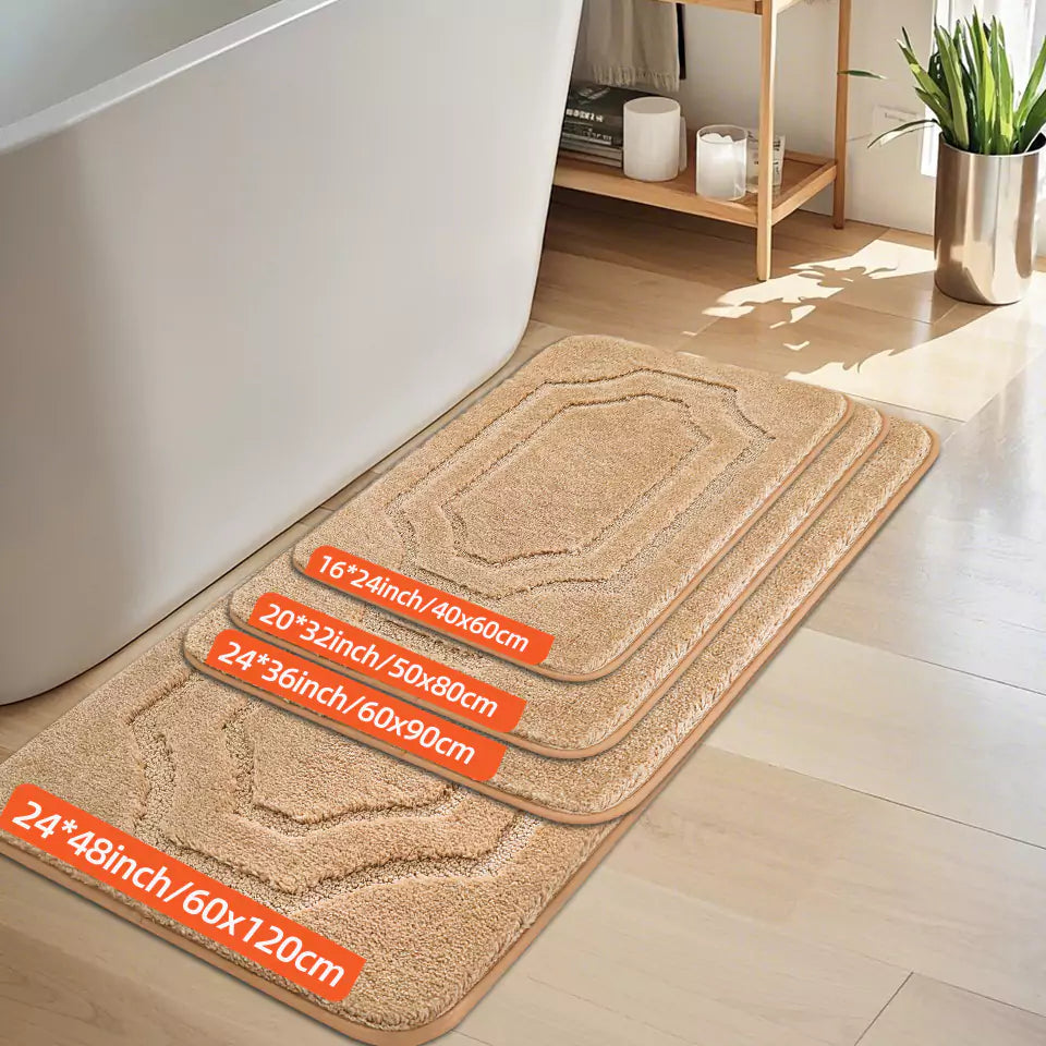 Size of Beige Double Framed Tufted Bath Mats