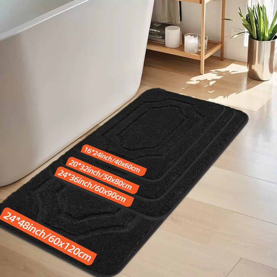 Size of Black Double Framed Tufted Bath Mats