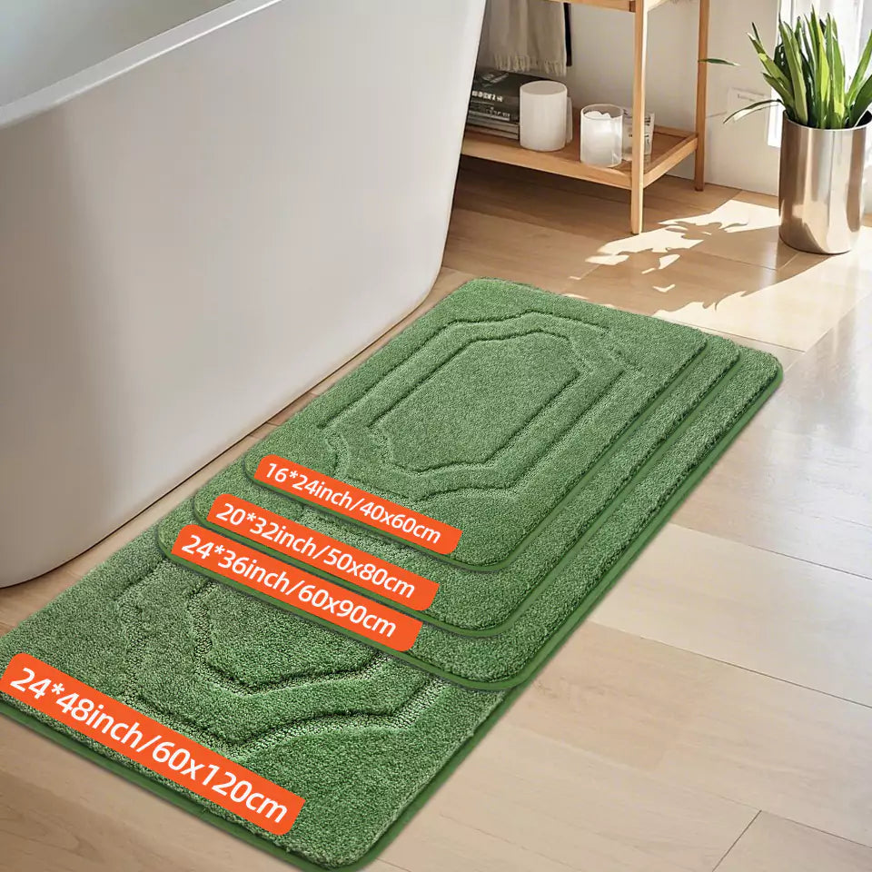 Size of Green Double Framed Tufted Bath Mats