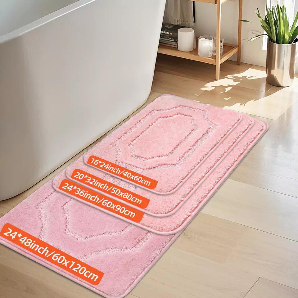 Size of Pink Double Framed Tufted Bath Mats