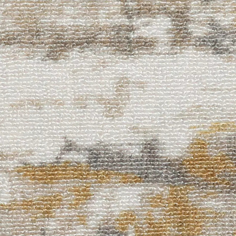 Texture Details of Beige and Grey Floral Patterns Carpet Stair Treads Set