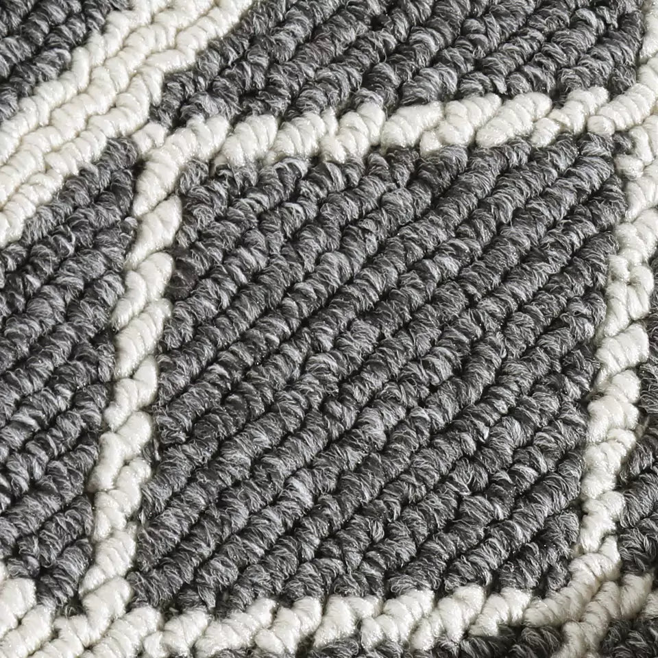 Texture Details of Diamond Lattice Center Kitchen Throw Rugs Set