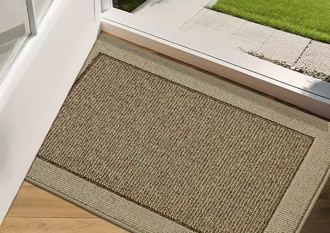 Thin Door Mat with Door-Friendly Design